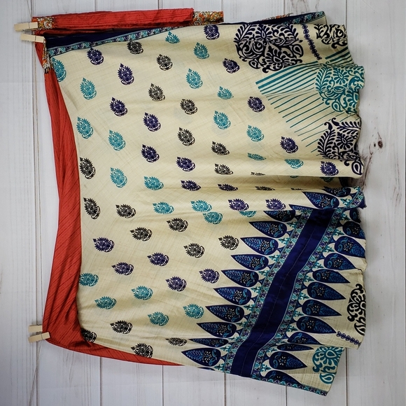 Darn Good Yarn Sari Silk Wrap Skirt Tea Goddess - Picture 4 of 16